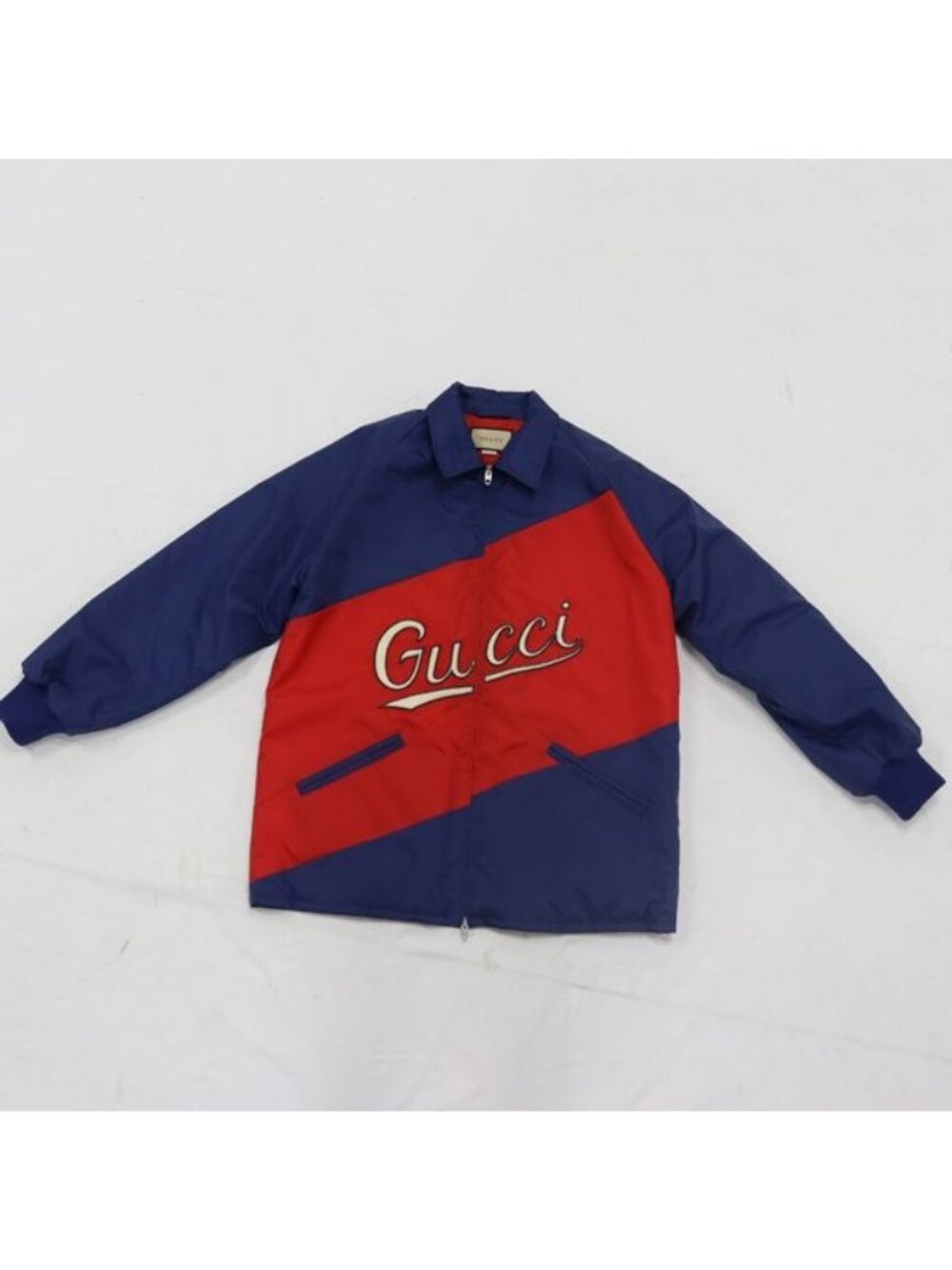 Gucci Logo Nylon Bomber Jacket Red Blue Color Apa Ako Abc